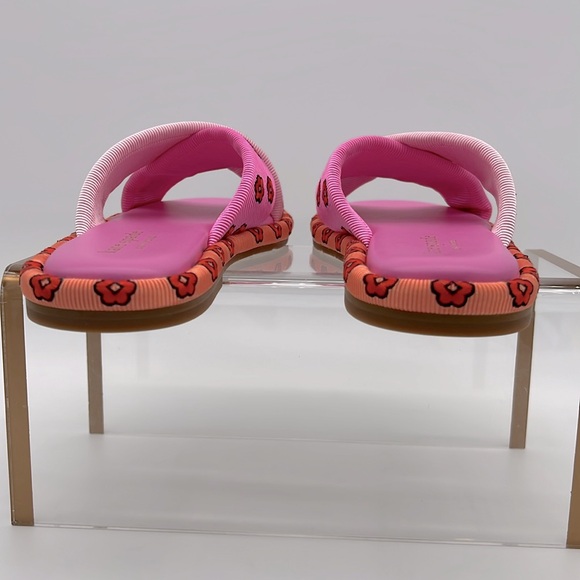 Kate Spade New York Rio Bandana Patchwork Slides Persimmon - Picture 6 of 16